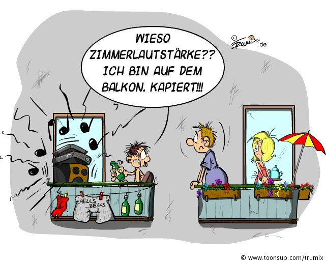 Cartoon: Neulich auf dem Balkon 1