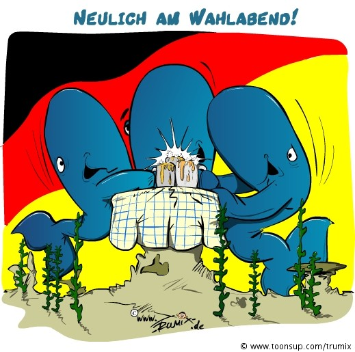 Cartoon: Wahlabend 1