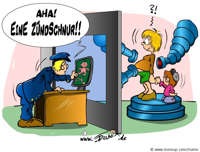 Cartoon: Sicherheitskontrolle 1