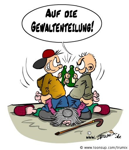 Cartoon: Gewaltenteilung 1