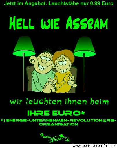 Cartoon: Leuchtstäbe im Angebot 1