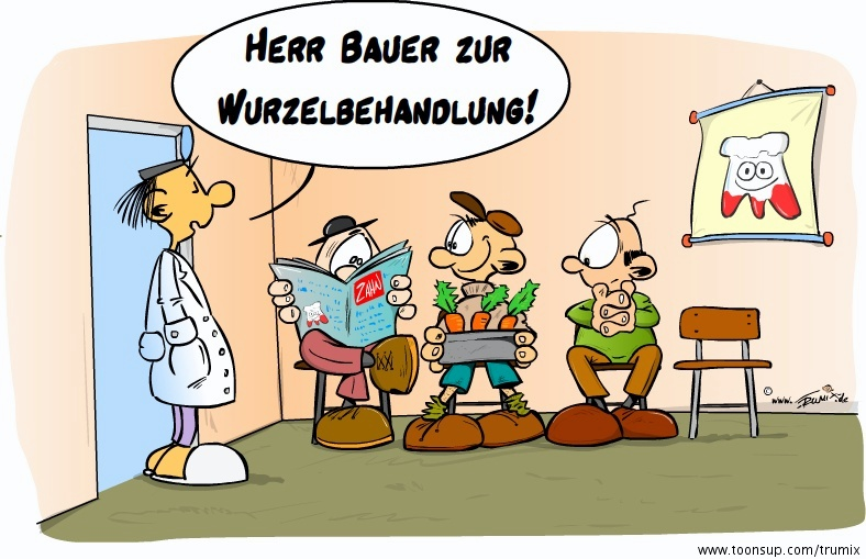 Cartoon: Wurzelbehandlung 1