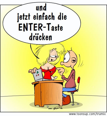 Cartoon: Enter-Taste 1