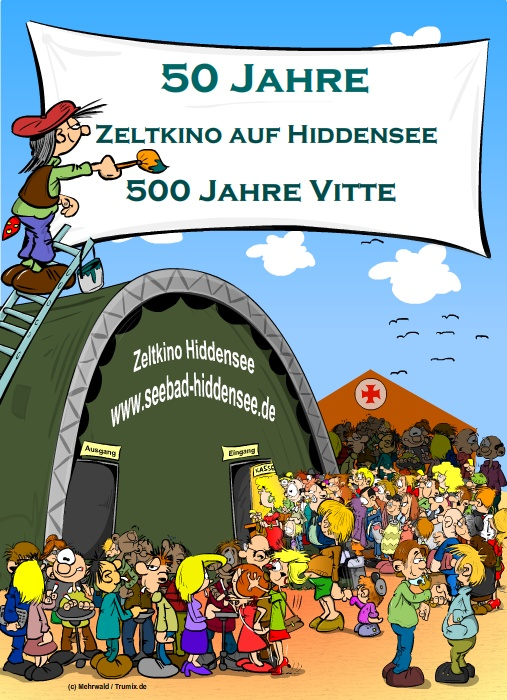 Cartoon: Zeltkino Hiddensee 1