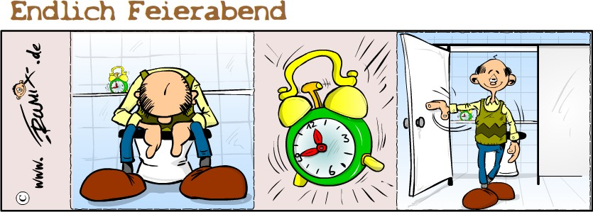 Cartoon: Endlich Feierabend 1