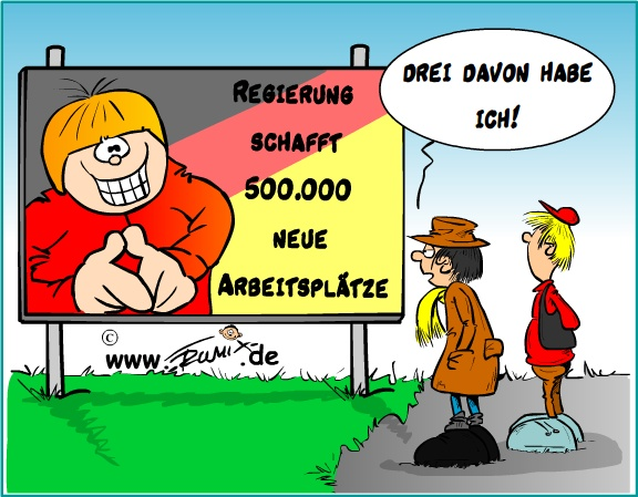 Cartoon: Regierung schafft neue Arbeitsplätze 1