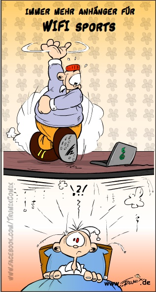 Cartoon: Wifi-Sports, der neue Trend 1