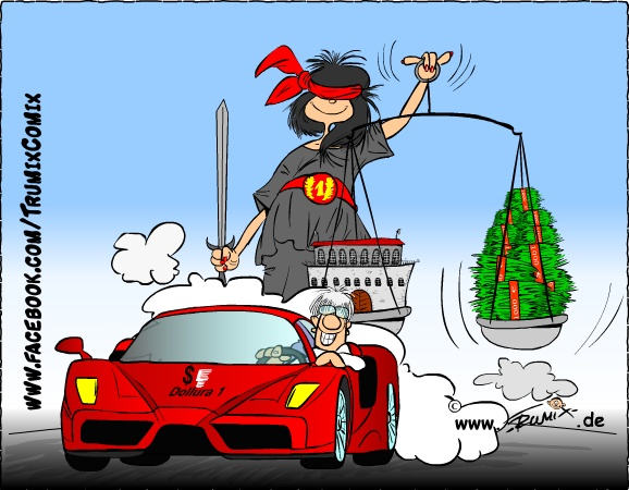 Cartoon: Formula 1 oder was kostet die Welt. 1