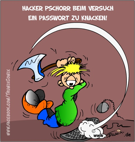 Cartoon: HackerAngriff 1