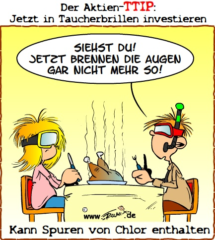 Cartoon: Der Aktien-TTIP: Taucherbrillen 1