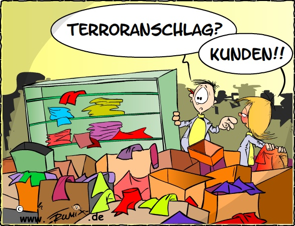 Cartoon: Terroranschlag ... 1