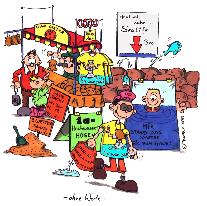 Cartoon: Hochwasser 1999 1