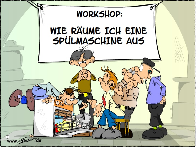 Cartoon: Spülmaschine voll 1