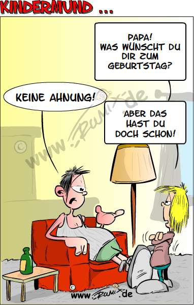 Cartoon: Kindermund: Geburtstag 1