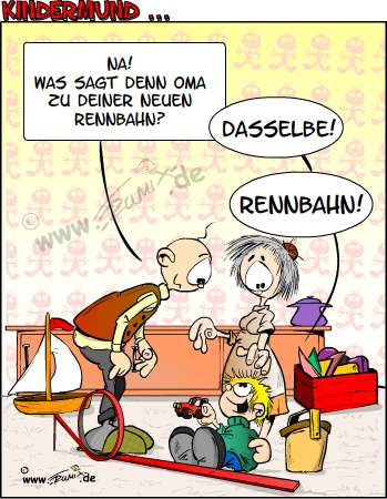 Cartoon: Kindermund: Dasselbe 1