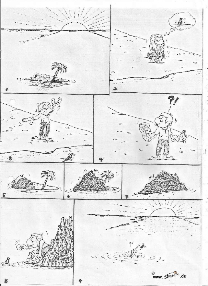 Cartoon: Flaschenpost 1