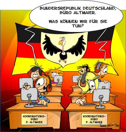 Cartoon: Büro Altmaier 1