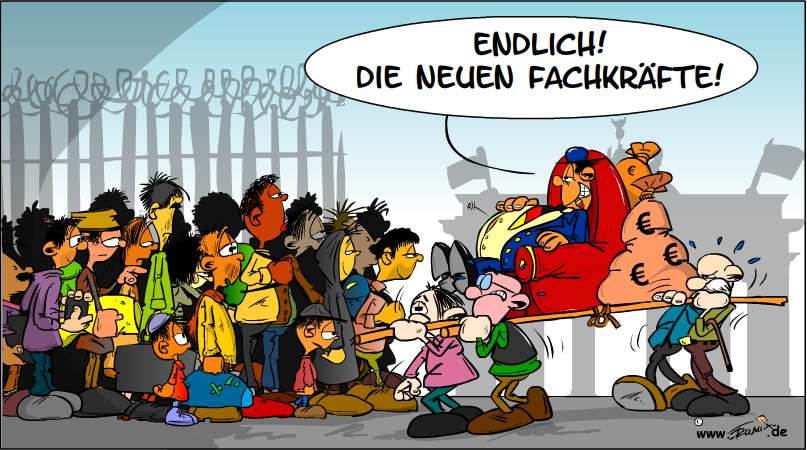 Cartoon: Neue Fachkräfte braucht das Land 1