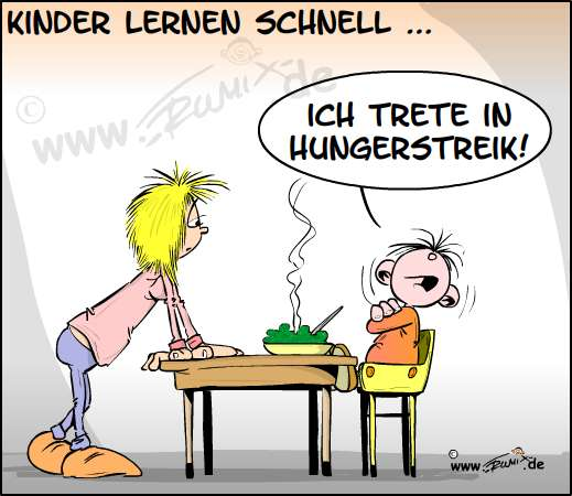 Cartoon: Kinder lernen schnell 1