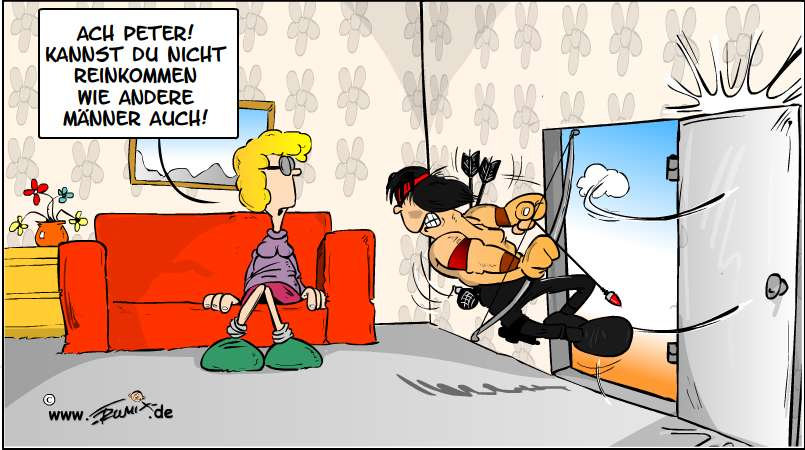 Cartoon: John Rambo kommt nach Hause ... 2