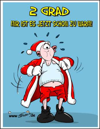 Cartoon: 2 Grad 1