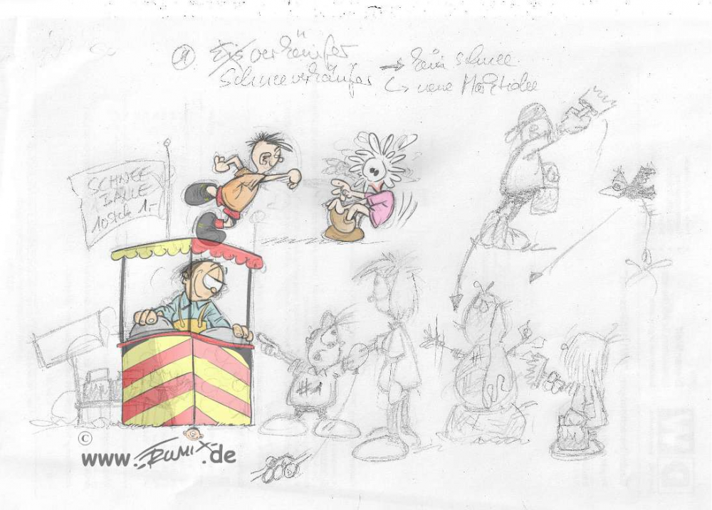 Illustration: Schneeverkäufer 3