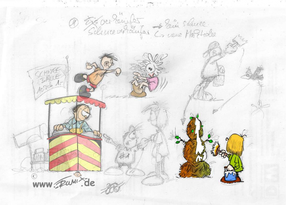 Illustration: Schneeverkäufer 4
