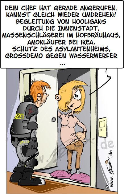 Cartoon: Polizeieinsatz 1
