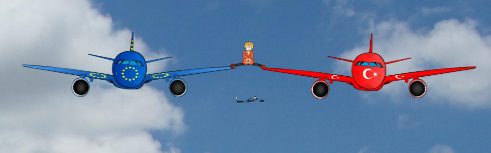 Cartoon: EU-Gipfel Spagat 2
