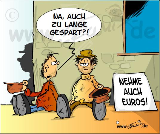Cartoon: Arm gespart ... 1