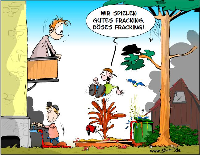 Cartoon: Gutes Fracking, böses Fracking 1