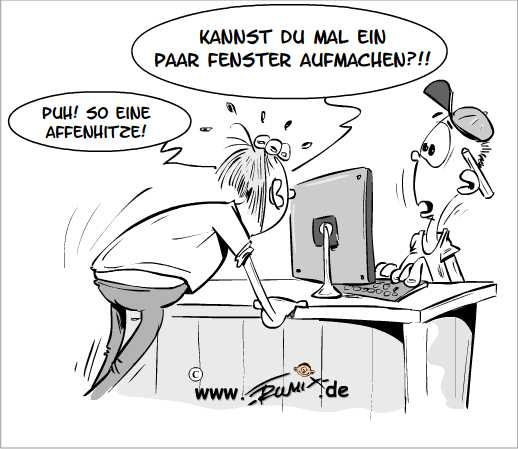 Cartoon: Affenhitze 1