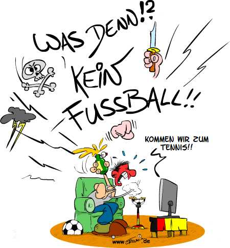 Cartoon: Kommen wir zum Tennis ... 1