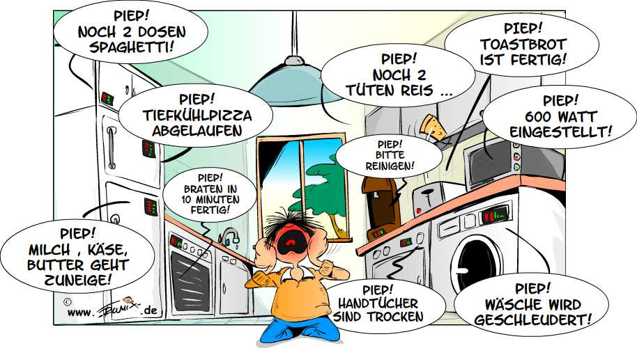 Cartoon: Neulich in einer modernen Küche 1