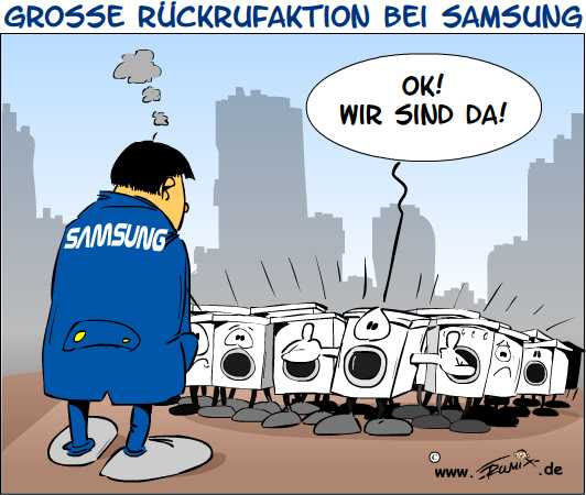 Cartoon: Samsung ruft Waschmaschinen zurück 1