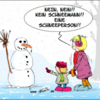 Aufgepasst, ein Schneemann ...
