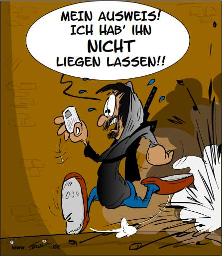 Cartoon: Pass vergessen ... 1