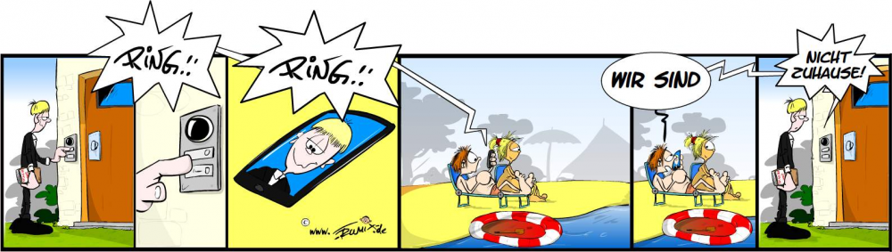 Comic: Smarte Medien: Nicht zuhause 1