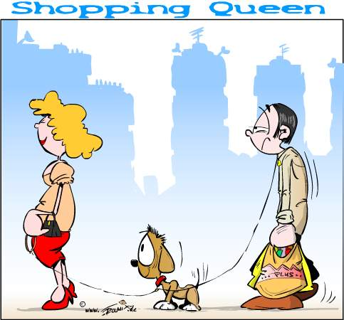 Cartoon: Shopping queen 1