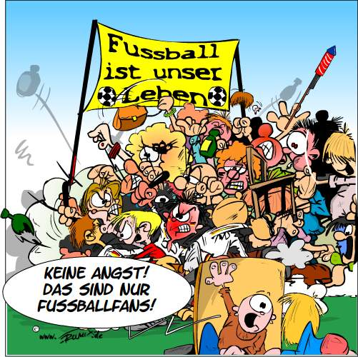 Cartoon: Fussbalfans unter sich 1