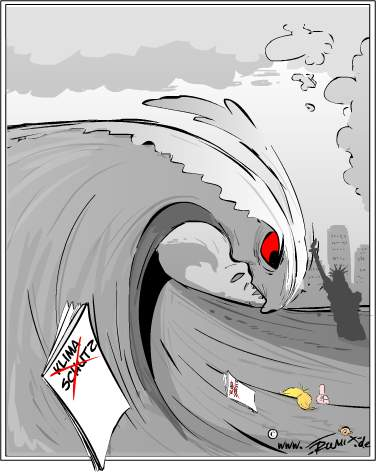 Cartoon: Klimawandel: Me first 1