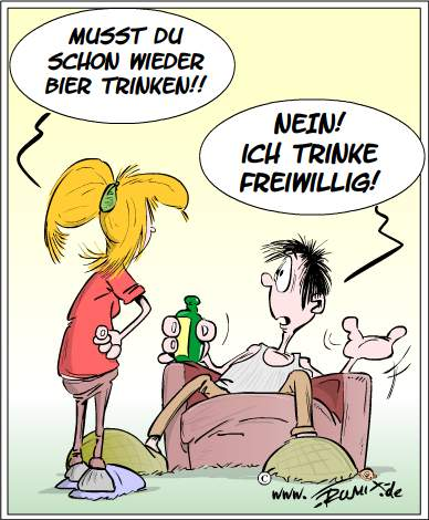 Cartoon: Biertrinker 1
