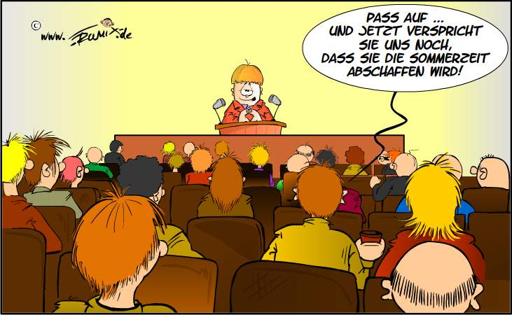 Cartoon: Wahlversprechen: Heute 'Die Sommerzeit' 1