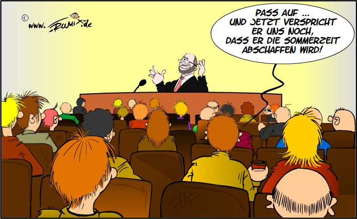 Cartoon: Wahlversprechen: Heute 'Die Sommerzeit' 2