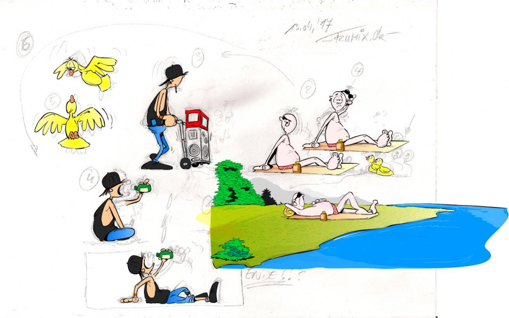 Concept Art / Character Design: Neulich am Strand ... 4