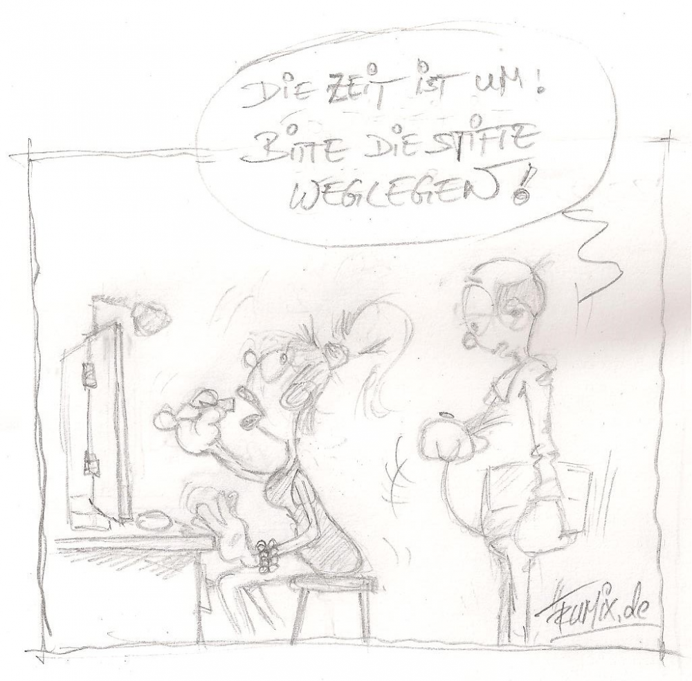 Concept Art / Character Design: Stifte weg 1