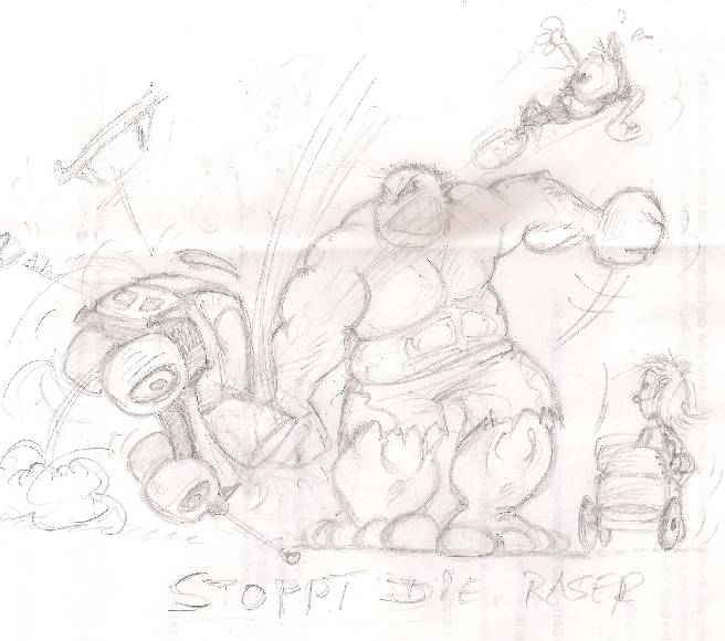 Concept Art / Character Design: Stoppt die Raser 1
