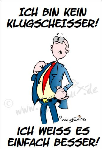 Cartoon: Klugscheisser 1