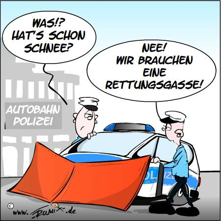 Cartoon: Rettungsgasse 1