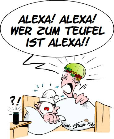 Cartoon: Smartes Heim, Glück allein 1